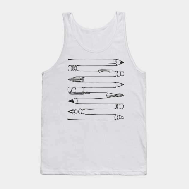 Draw, Write, Paint, & Sketch Tank Top by artfulfreddy